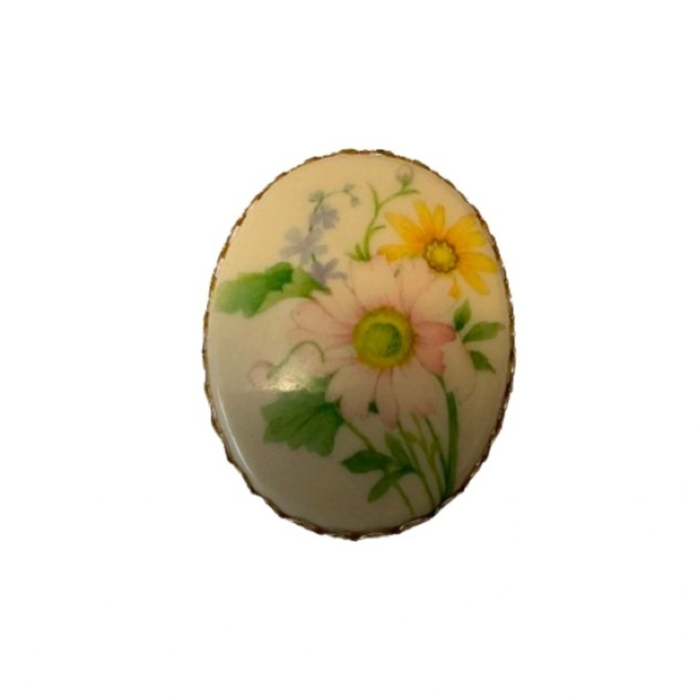 Vintage 80s Floral Hallmark Brooch